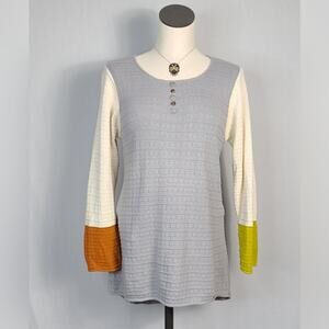 Margaret Winters Colorblock Sweater SZ XS